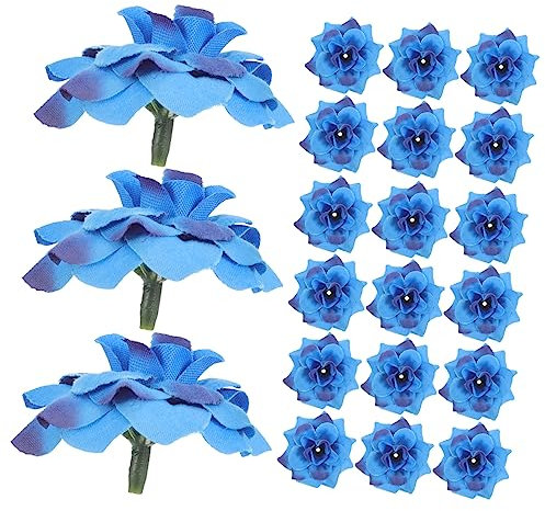 Cabilock 150stücke Künstliche Seidenblumen Köpfe Blau Miniatur Kunstblumen Für DIY Hochzeitsdekoration Bastelprojekte Scrapbooking Und Partys Große Blumen Für Kreative Gestaltungen