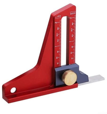 AdjusFor Table For Table Saw Depth Gauge, Woodworking Height Measuring Tool for Router, Drill Press (A)