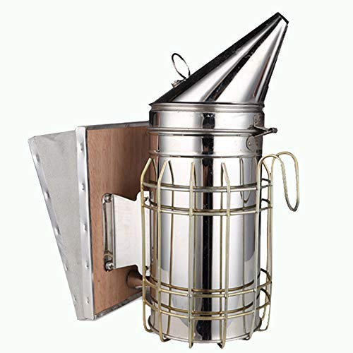 Ahumador de Colmena de Abejas, ahumador de Apicultura de Acero Inoxidable con Protector térmico para Granja de Apicultura y Herramientas de Apicultor