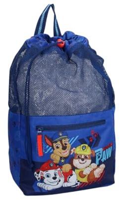 mybagstory - Borsa sportiva per ragazzi Pat Patrol Blu - Bambino - Scuola - Scuola - asilo - Borsa per bambini - Misura 40 cm - Spalline regolabili - Spago - Idea regalo, Pat Patrol - Blu, enfant