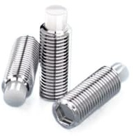 AYYSSM 10 Stück 304 Edelstahl Sechskant Innensechskant Kunststoff Nylon Konvexspitze Madenschraube(6mm,M4 (10Pcs))