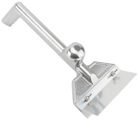 Raspador de Parrilla con Parte Superior Plana, Raspador de Plancha Comercial de Mango Largo Resistente, Espátula para Plancha, Cocina de Carne, Pala Teppanyaki, Raspador para
