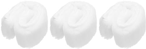 QUARKZMAN Cabeza De Recambio De Estropajo De Microfibra 9.84 Pulgadas para Vidrio De Ventana Pared De Mármol Baño del Hogar, Paquete De 3 Blanco