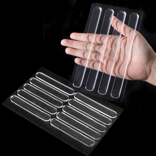 GGUFAY 14 Pièces Tampons de Protection Transparents,Pare-Chocs de Meubles, Bandes de Pare-Chocs Adhésives,pour Portes d'Armoires, Cuisine, Salle de Bain, Bureau(10 x 63mm+150 x 15mm)