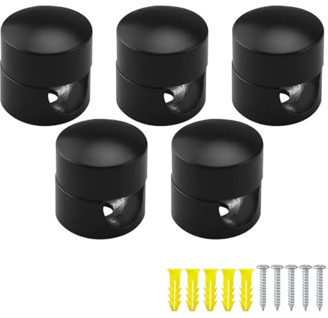 DIYCUT 5 Pièces Accroche Cable Plafond, Supports Câbles Plafond Réglables, Organisateur de Cable, pour Suspensions Textiles, Luminaires et Fixations au Plafonds Noir