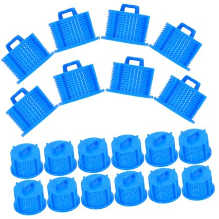 Washing Machine Water Filter Screen 20pcs Blue Plastic Replacement Kit | Precision Design for Inlet Use, Sediment Prevention, Easy Maintenance, Fits Standard 2cm Opening