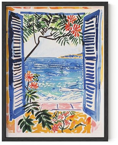 HAUS AND HUES Floral Art Wall Decor - Wildflowers Wall Art for Living Room, Floral Artwork for Bedroom Walls, Flower Painting for College Girls Dorm Room (Open Doors, Unframed, 12x16)