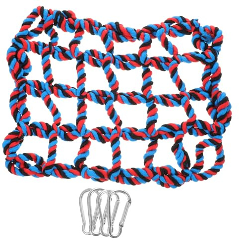 Luxshiny Papageien Kletternetz Hängenetz Aus Bissfestem Seilmaterial Groß Kletternetz Für Haustiere Zur Von Bewegung Und Spiel Für Große Und Mittelgroße Vögel