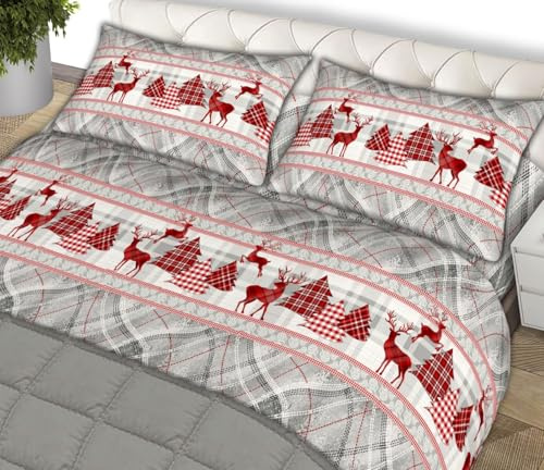 L'Emporio Casa Set Lenzuola in Flanella, Cotone Italiano 100% Pettinato, Anti-Pilling Varie Misure (Tirolo, Singolo)