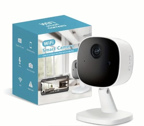 Telecamera di sicurezza WiFi Intelligente, Bianco e Nero, con Audio Bidirezionale, Cloud e TF, Monitoraggio remoto tramite App Mobile