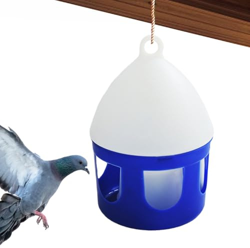 Mangime per piccioni: bevitore per uccelli 2 litri di capacità, bevitore con gabbia rimovibile per pollame e quaglia a prova di freddo all'aperto