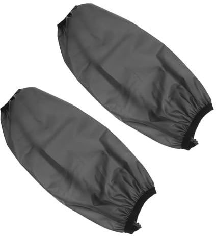 Healeved Reusable Waterproof Black Arm Sleeves with Elastic, Long Tpu Oilproof Protective Oversleeves for Dishwashing, Cooking, and Dog Grooming