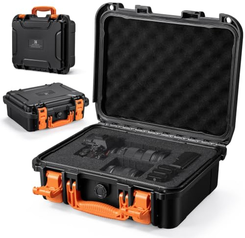 K&F CONCEPT Kamerakoffer, IP67 wasserdicht, stoßfest, staubdicht Koffer | Professioneller Fotokoffer mit maßgeschneiderter Schutzschaumstoffeinlage für Kamera Objektiv Präzisionsinstrumente BC01