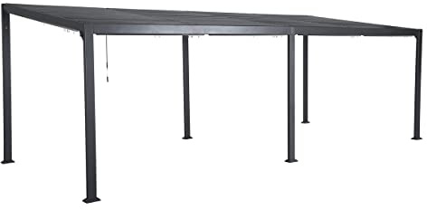 Hespéride Tonnelle 7.2x3 m Avila Graphite avec Rails