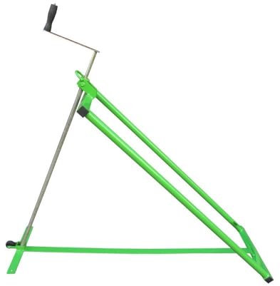TERRE JARDIN - Lève Tracteur Tondeuse, Pliable à roulettes, avec Treuil, Cric de Levage 350 kg, Inclinaison 44°, Hauteur Max 80 cm - Lève Tondeuse à Gazon Tracteur, Stable et Robuste