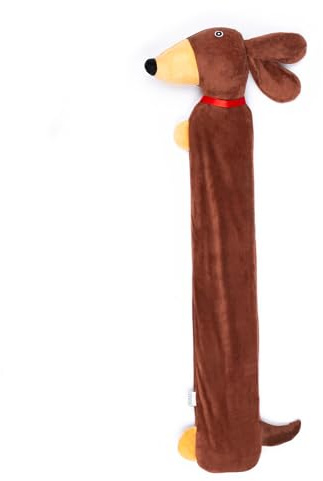 LIVIVO 2L Large Hot Water Bottle with Sausage Dog Animal Cover – Microfibre Fleece Design Hot Water Bag for Winter Warmth, Pain & Stress Relief – Removable Washable Sleeve and Leakproof Screw Cap