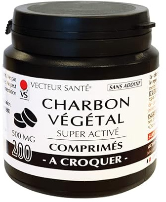 Carbón vegetal 200 comprimidos de 500mg