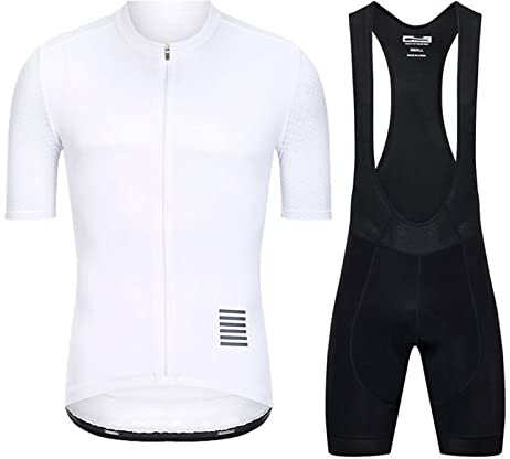 Fahrrad Trikots Herren Radtrikot-Set Klassische MTB-Radsport-Trägerhose-Kit Reflektierende Custom-Fahrradbekleidung Fahrradbekleidung Maillot, H, XL