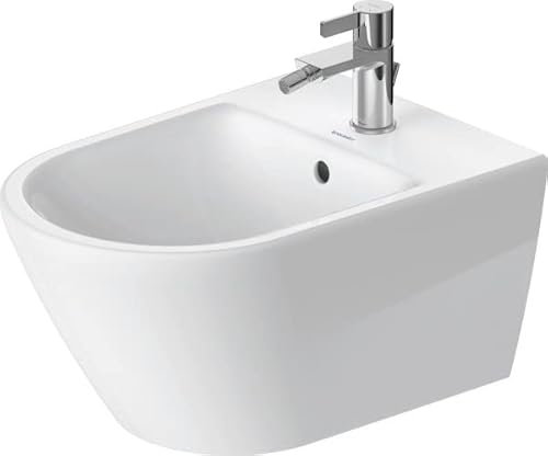 Duravit D-Neo bidet a parete con Durafix, 370x540 mm, 229415000, Colorazione: Bianco con Wondergliss