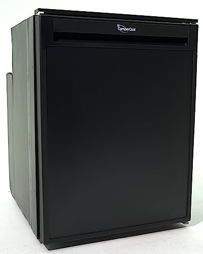 CamperCool 80 Litre 12v RV, Motorhome, Campervan, or Boat Fridge with removable freezer compartment in Black