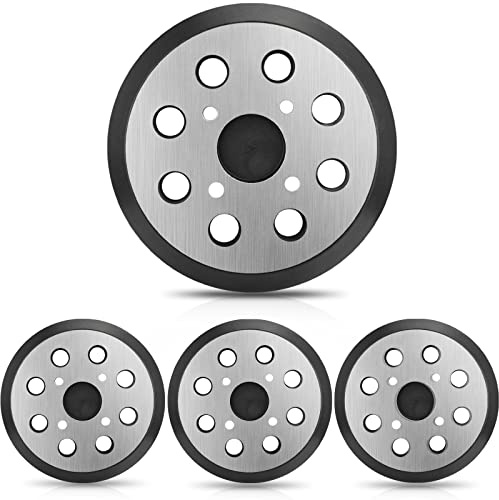 Almohadilla de lijadora para Ridgid, paquete de 4 almohadillas de lijadora orbital de 5 pulgadas y 8 agujeros para Ryobi R2600 R2601 de 5 pulgadas, almohadilla de respaldo de metal para Ridgid