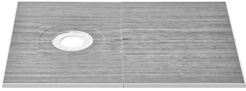 VEVOR Kit de borde de ducha, 1524 x 965 mm, kit de plato de ducha con drenaje compensado, instalación de ducha ligera de EPS, 2 paños impermeables, varillas inclinadas para plato de ducha para baño