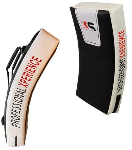 TEKKA BUDO PX Schlagpolster PROTECH HQ - 75 x 35 x 15 cm - Gel Schaumstoff-Füllung - Kunstleder schwarz-weiß - Kickboxen, Taekwondo, Kampfsport Training