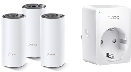 TP-Link Deco M4 Mesh WLAN Set (3er Pack) & Tapo Smart WLAN Steckdose Tapo P110 mit Energieverbrauchskontrolle