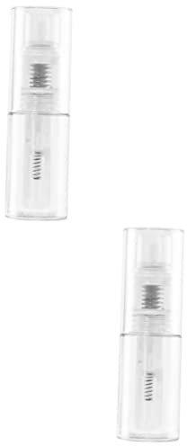 GARVALON 2stücke Infant Talcum Powder Bottle Tragbarer Puderbehälter Mit Auslaufsicherem Verschluss Für Reisen Und Einsatz Bei Transparentes Design Zur Einfachen Überprüfung Des