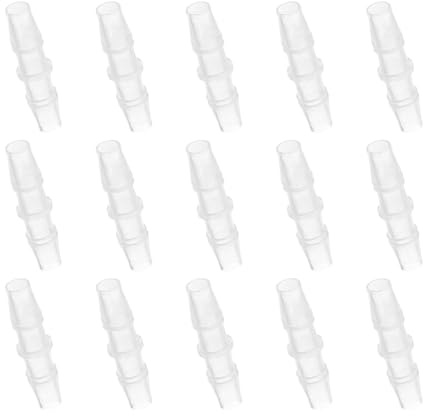 PATIKIL Embouts de Tuyau en Plastique de 5/16 x 5/16, 15 pièces Raccords de Tuyau en Vrac Barbelés Raccords de jonction Mender Union pour Aquarium Carburant Gaz Liquide Air