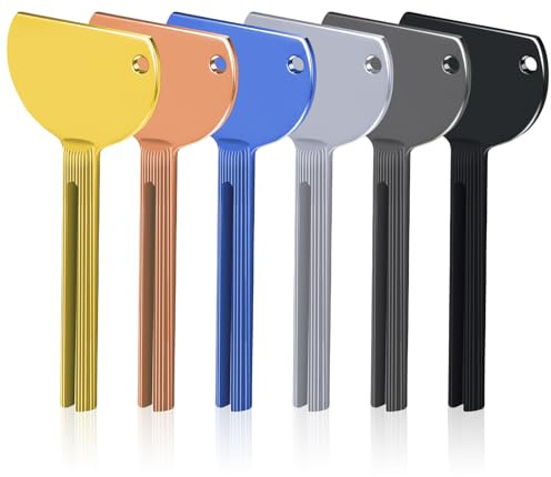 GlamRays 6 Stück Tubenquetscher, Zahnpasta-quetscher, Rohr-quetscher-Werkzeug, Metall-Rohr-quetscher, Rohr-Roller, Zahnpasta-quetscher, Tubenquetscher für Alle Tube(6 Farben)