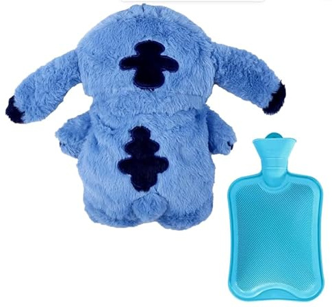 SkyJoy®bouillotte eau chaude，Bouteille d'eau chaude en peluche, bouteille d'eau chaude en peluche avec doublure amovible, chauffe-mains pour enfants et adultes，bouillotte p.eluche，hot water bottle