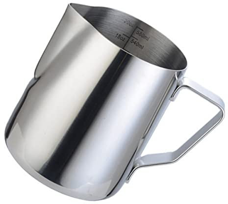 MAGICLULU Tirare Il Serbatoio Dei Fiori Cappuccinatore Brocca Della Tazza Del Montalatte Tazza Per Schiumare Il Latte Brocca Schiumante Montalatte Per Caffè Silver Acciaio Inossidabile