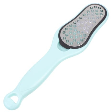 Herramienta de Pedicura para Pies Azul de Acero Inoxidable y Abs | Quita Durezas para Pies, Exfoliador de Pies, Cuidado de Pies para Viaje y Baño
