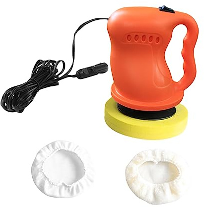 MAGICLULU Kit De Polisseuse pour Voiture avec Tampon Et Cireuse Orange Ergonomique Et Antipoussière