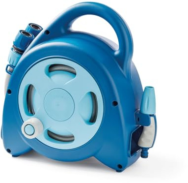 G.F. Srl, Avvolgitubo Aquabag, Collezione for Ocean, Compatto con 16,5 Metri di Tubo, Ideale per irrigare Piante e Fiori su Balcone, terrazzo o Giardino di Medie Dimensioni