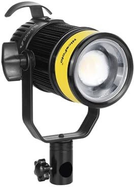 Denash Luce Video LED, Illuminazione Fotografica Dimmerabile 3500LM 22000lux CRI 96+ 2700K-6500K, con Zoom Regolabile 12°-50° e 5 modalità Scena, per Fotografia di Prodotti in Live (Spina europea)