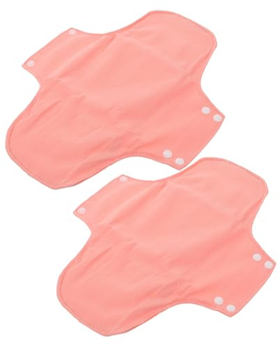 PERSELOSO 2 St Återanvändbara Bomullsbindor för Postpartum Ultratunna Läckagesäkra Nattbindor med Hög Absorptionsförmåga Tvättbara Tygbindor för Blödningskontroll Efter Förlossning Rosa