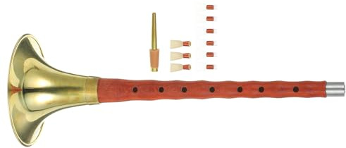 Suona Roja de Madera 1 Juego, Instrumento de Viento Chino | Metal, Fácil de Operar y Ligero, para Principiantes y Profesionales, Color Aleatorio