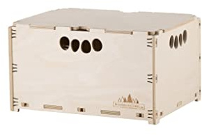 woodboxstore Werkzeugbox aus Holz Holzkiste Naturbelassen 40 x 30 x 23cm 21-Liter mit Deckel
