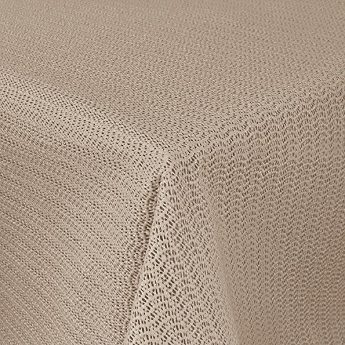 Unbekannt GARTENTISCHDECKE 130x160cm WETTERFEST eckig Anti RUTSCH (160 Ø Rund, Beige)