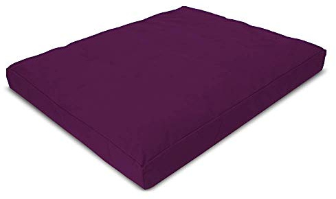 Zabuton Meditation Cushion for Workout - Supportive Yoga Floor Seat Cushion for Comfort & Posture Support - Natural Washable Cotton Fill kneeling Pad - Made in USA - Premium 32x26x3, Burgundy