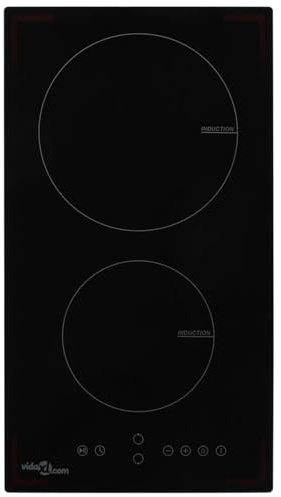 Festnight Induction Hob with 2 Burners Touch Control Glass 3500 W