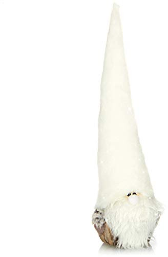 com-four® Gnomo di Natale per decorazioni natalizie - Figura scandinava come oggetto decorativo - Gnomo svedese come decorazione da tavolo - Figura da collezione - Babbo Natale con corteccia