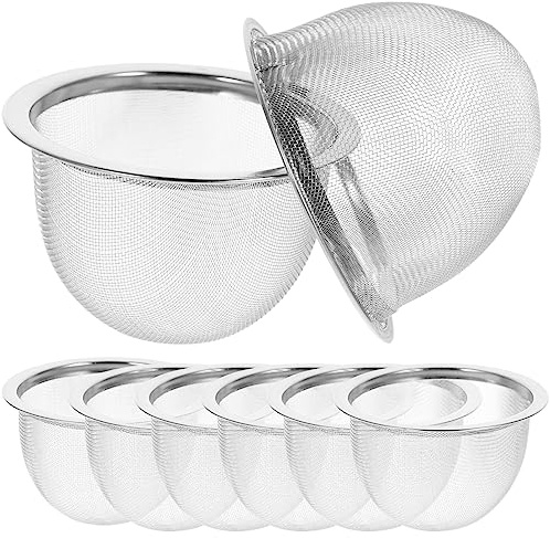 YARNOW Filtro De Té De Acero Inoxidable 8 Colador Reutilizable para Tetera 2.83 Pulgadas Infusor De Hojas Sueltas Hierbas Accesorio para Preparar Té En Hogar Y Oficina