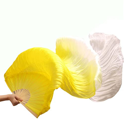 1 Paar/1 Stück Kunstseide Bauchtanz Schleier Fächer Rippen handgefertigt gefärbt Leistung lange Fächer Bauchtanz Kunstseide Fans Figur 17 1 Stück rechte Hand 120 cm