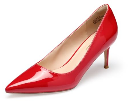 GENSHUO Escarpins à Talons Bas pour Femmes Talons Aiguilles Élégants à Bout Pointu 6CM/2,36 Pouces Chaussures à Talons Hauts pour Le Travail de Mariage en Soirée