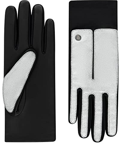 Roeckl Damen Stockholm Touch Lederhandschuhe, Silver Virtual, 7.5