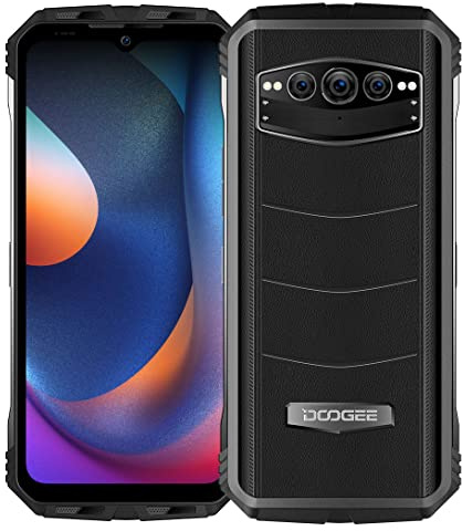 DOOGEE S100 Smartphone Incassable, Triple Caméra 108MP(Vision Nocturne IR 20MP), Helio G99 12Go+256Go, Batterie 10800mAh, 6.6 120Hz FHD+, Android 12 Téléphone Etanche IP68, Charge sans Fil NFC Noir
