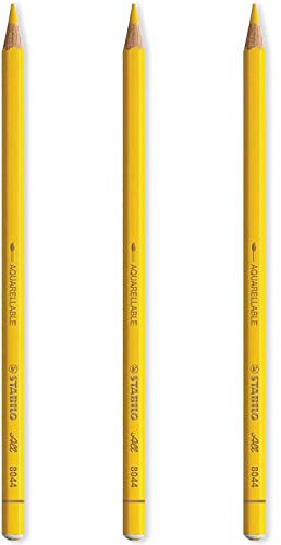 STABILO All Aquarell-Effekt-Bleistifte, 3 Stück, Gelb